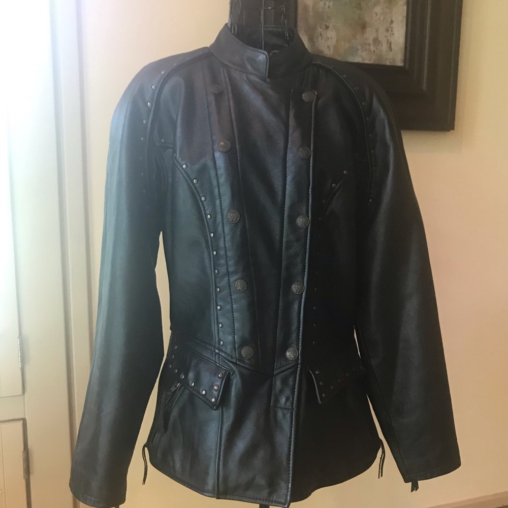Vintage Harley Davidson Studded Leather Jacket